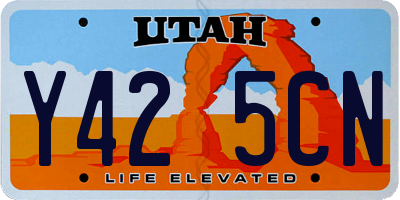 UT license plate Y425CN