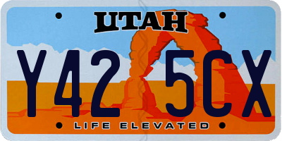 UT license plate Y425CX