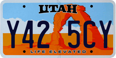 UT license plate Y425CY
