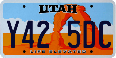 UT license plate Y425DC