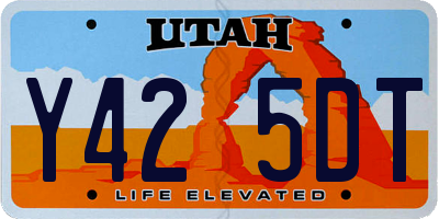 UT license plate Y425DT