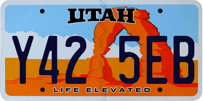 UT license plate Y425EB