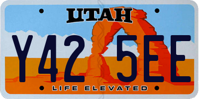 UT license plate Y425EE