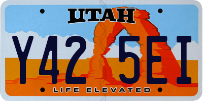 UT license plate Y425EI