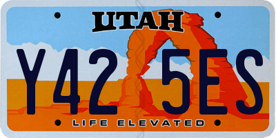 UT license plate Y425ES