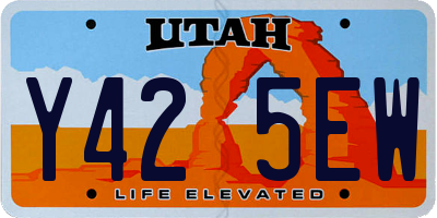 UT license plate Y425EW