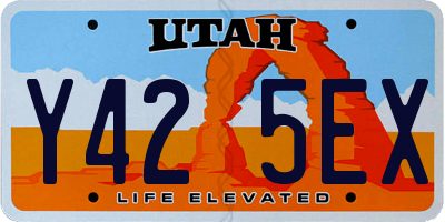 UT license plate Y425EX