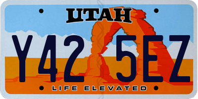UT license plate Y425EZ
