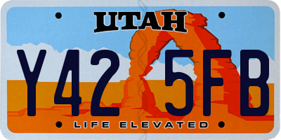 UT license plate Y425FB