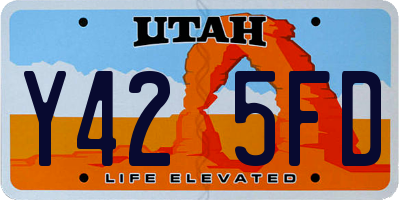 UT license plate Y425FD