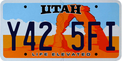 UT license plate Y425FI
