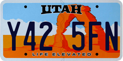 UT license plate Y425FN