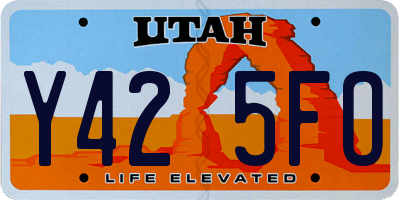UT license plate Y425FO