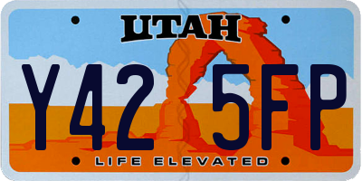 UT license plate Y425FP