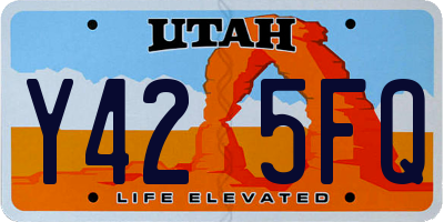 UT license plate Y425FQ