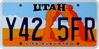 UT license plate Y425FR