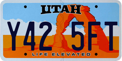 UT license plate Y425FT