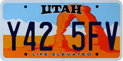 UT license plate Y425FV