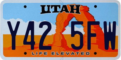 UT license plate Y425FW