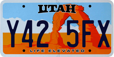 UT license plate Y425FX