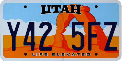 UT license plate Y425FZ