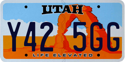 UT license plate Y425GG