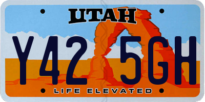 UT license plate Y425GH