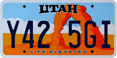 UT license plate Y425GI