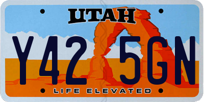 UT license plate Y425GN