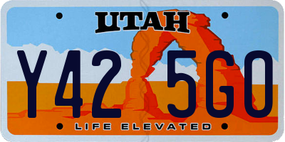 UT license plate Y425GO