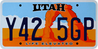 UT license plate Y425GP
