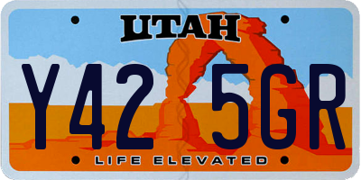 UT license plate Y425GR