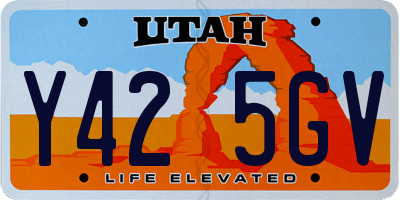 UT license plate Y425GV