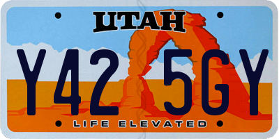 UT license plate Y425GY