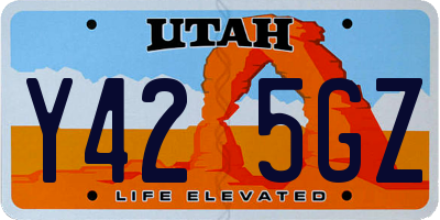 UT license plate Y425GZ