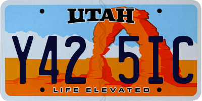 UT license plate Y425IC