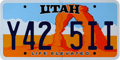 UT license plate Y425II