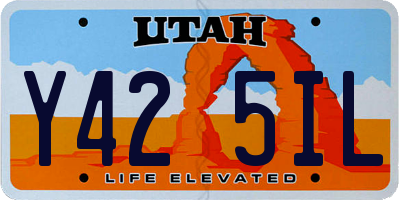 UT license plate Y425IL