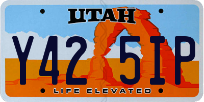 UT license plate Y425IP