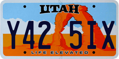 UT license plate Y425IX