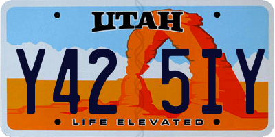 UT license plate Y425IY
