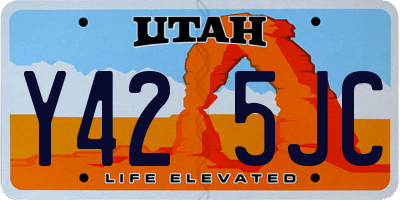 UT license plate Y425JC
