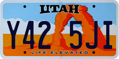 UT license plate Y425JI