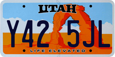UT license plate Y425JL