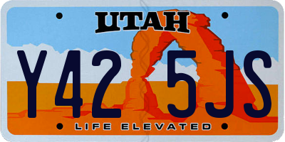 UT license plate Y425JS