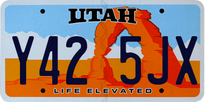 UT license plate Y425JX