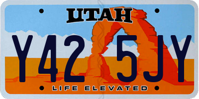 UT license plate Y425JY