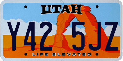 UT license plate Y425JZ