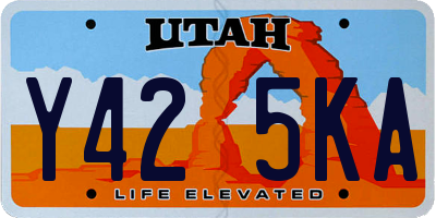 UT license plate Y425KA