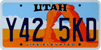 UT license plate Y425KD
